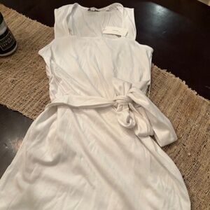 Vince white sleeveless dress